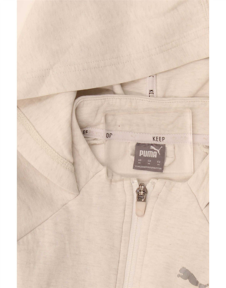 Damski sweter Puma z kapturem i zamkiem UK 14 w kolorze średnioszarym