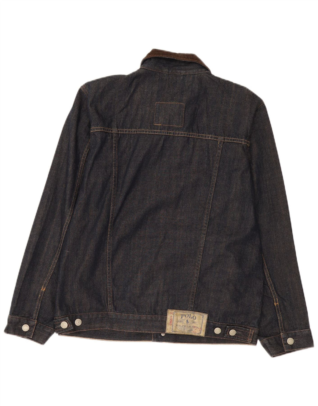 Polo Ralph Lauren Chłopięca kurtka dżinsowa 15-16 lat XL, granatowa, bawełniana