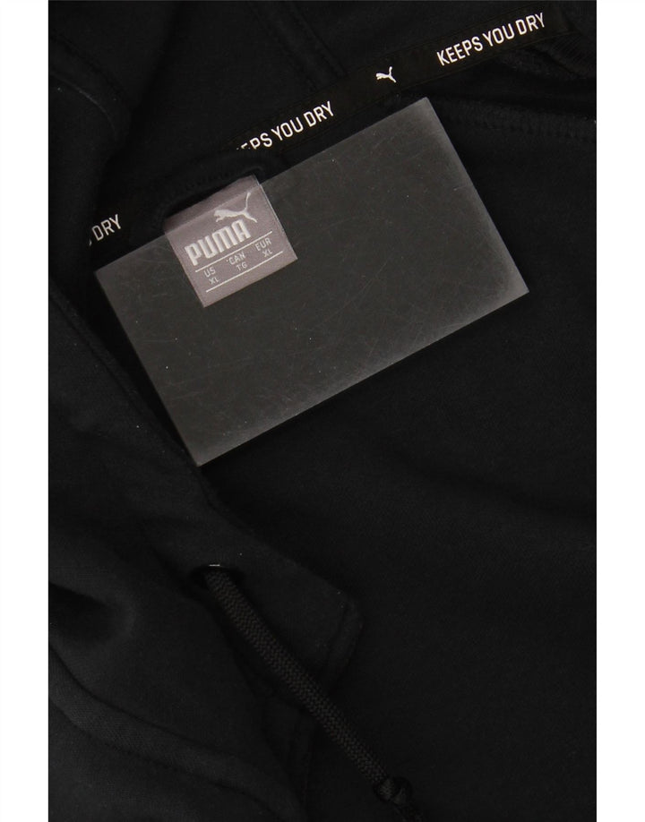 PUMA Mens Zip Hoodie Sweater XL Black Polyester Vintage Puma and Second-Hand Puma from Messina Hembry 