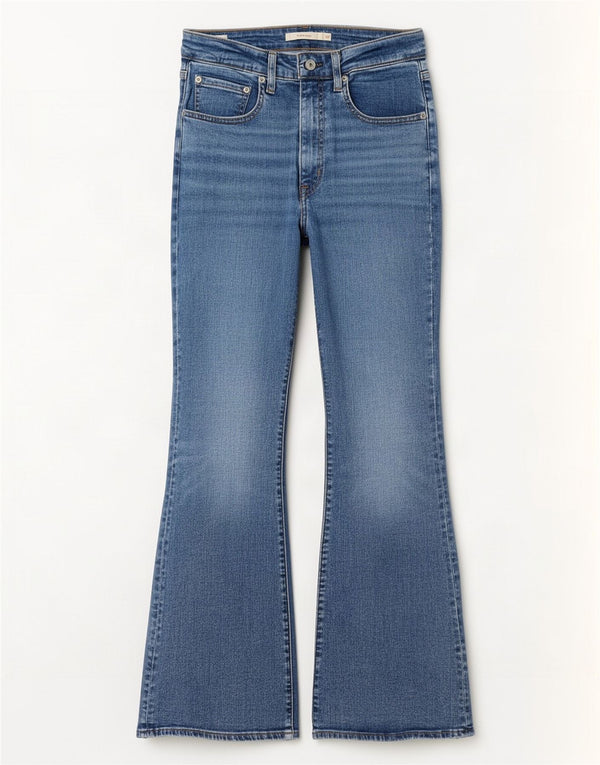 Damskie jeansy Levi's 726 Flared W30 L30 Niebieskie bawełniane