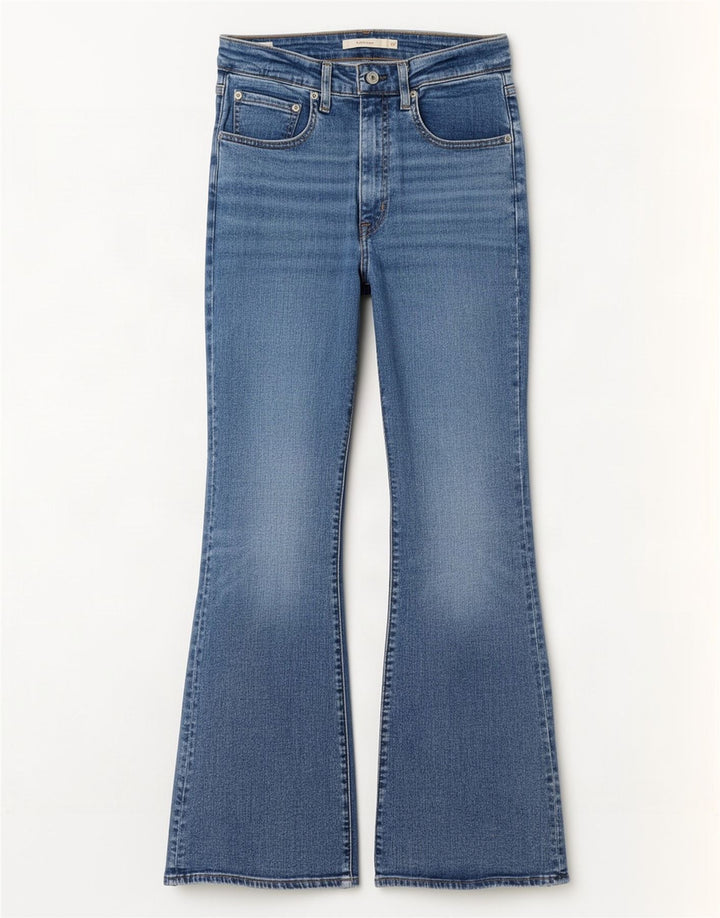 Damskie jeansy Levi's 726 Flared W30 L30 Niebieskie bawełniane