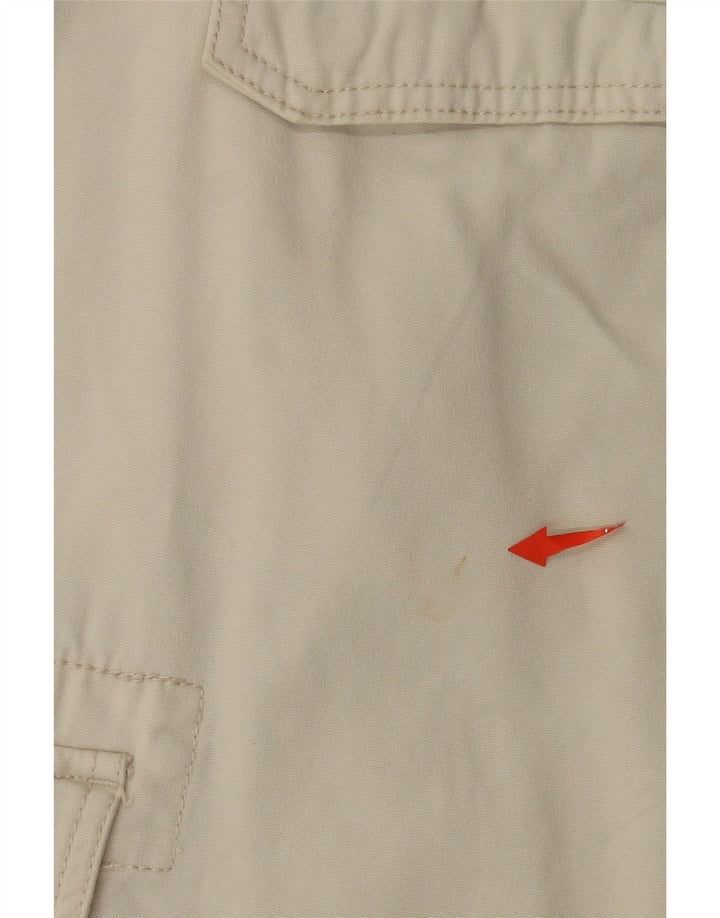 Męskie spodenki cargo Fila W34 w kolorze złamanej bieli, bawełniane