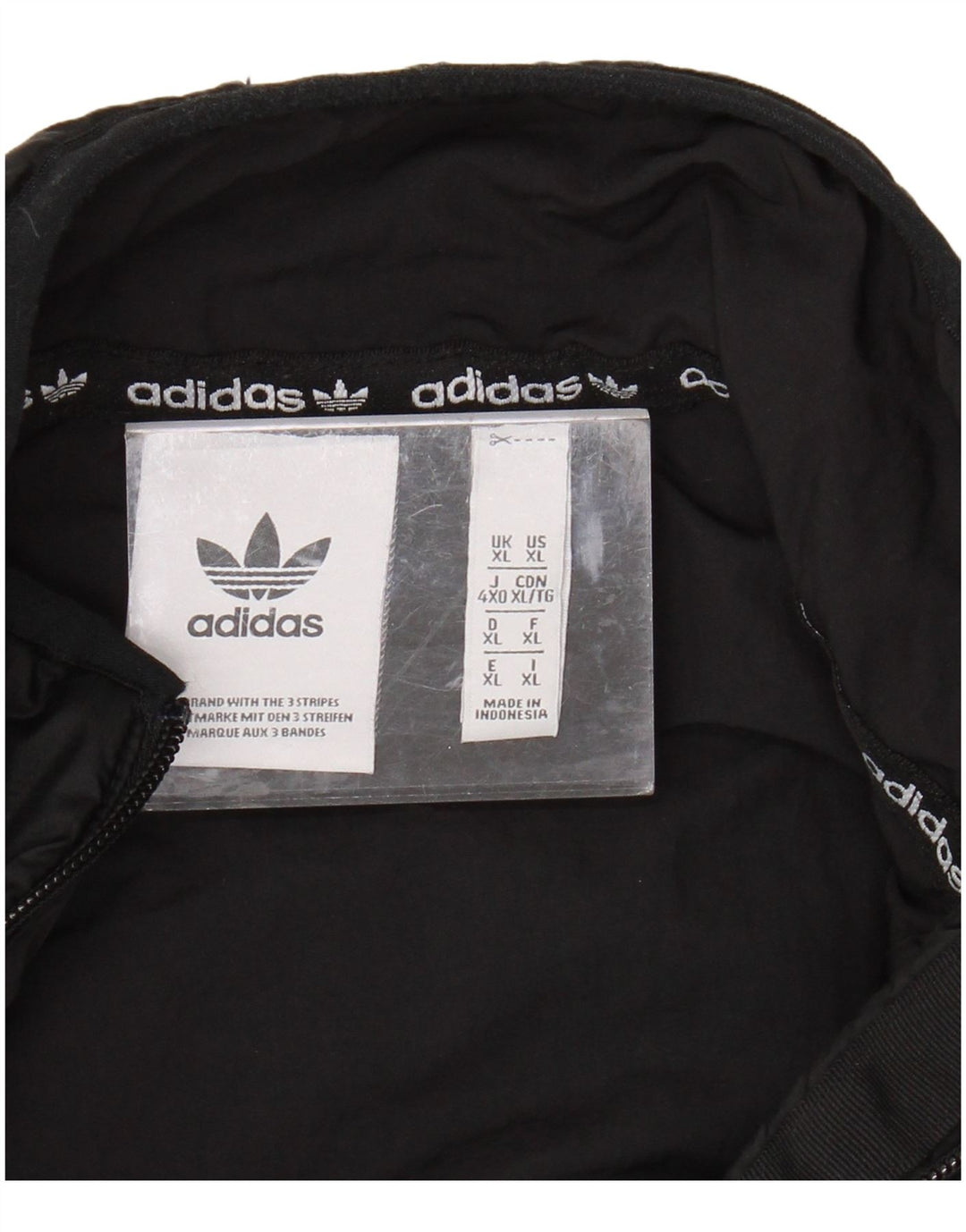 Męska ocieplana kurtka ADIDAS UK 42 XL, czarny nylon