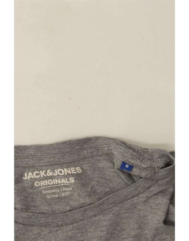 T-shirt męski Jack & Jones, mały, szary, blok kolorów