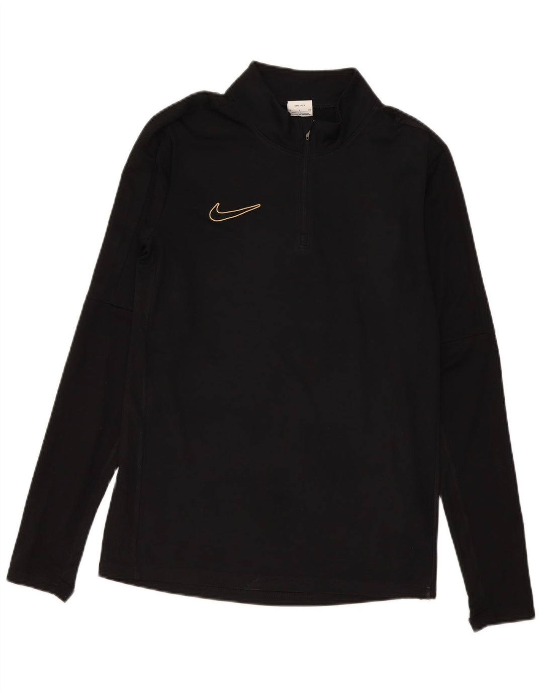 Męski dres Nike Dri Fit z zamkiem błyskawicznym na szyi, mały czarny poliester