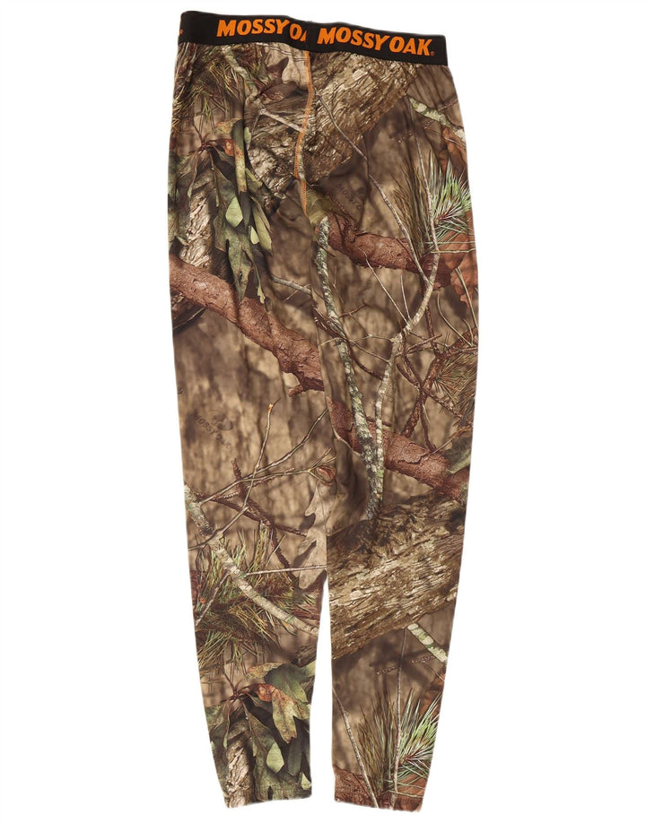 Męskie legginsy z grafiką Mossy Oak, średni poliester w kamuflażu khaki
