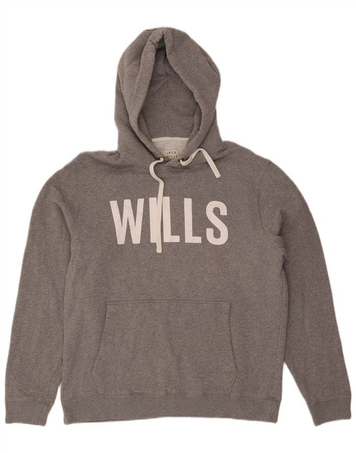 Męski sweter z kapturem Jack Wills, duży, szary, bawełniany