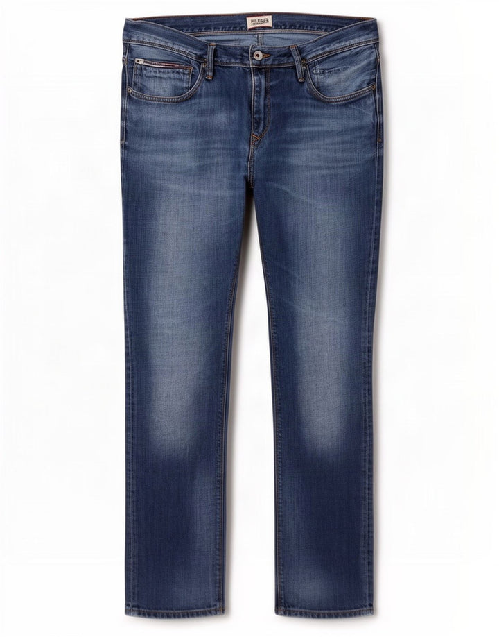 Męskie jeansy slim fit Tommy Hilfiger W38 L30 Niebieskie