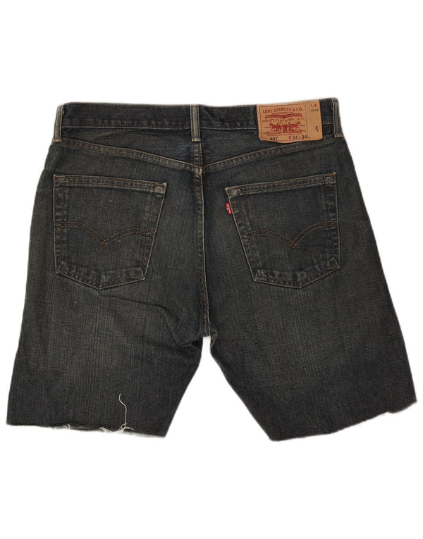 Męskie spodenki jeansowe LEVI'S 501 W34, duże, niebieskie, bawełniane