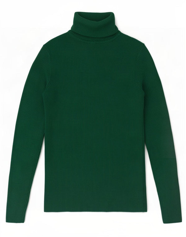 Marks & Spencer Damski sweter z golfem UK 10 Small Green Wiskoza
