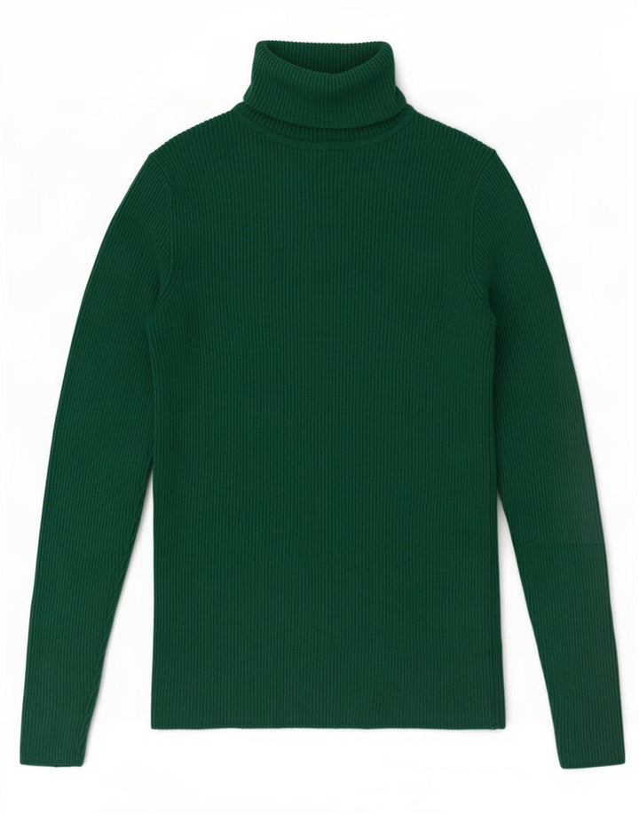 Marks & Spencer Damski sweter z golfem UK 10 Small Green Wiskoza