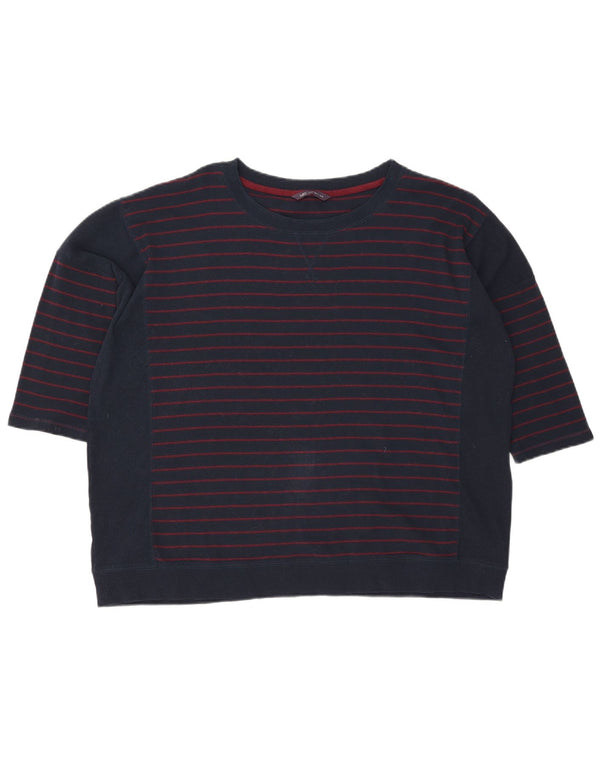 Marks & Spencer Damski sweter z dekoltem w łódkę UK 22 3XL Granatowe paski