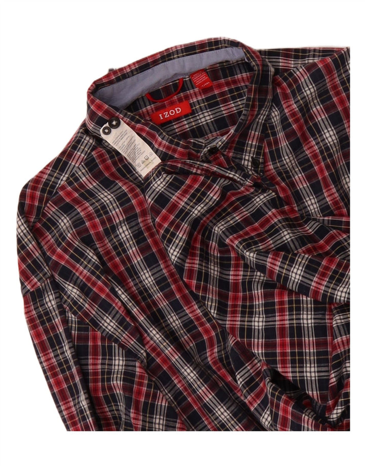 IZOD Mens Shirt XL Red Check Cotton Vintage Izod and Second-Hand Izod from Messina Hembry 