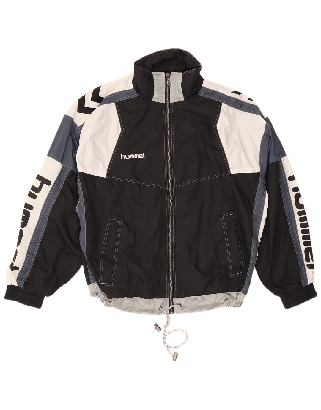 Hummel Męska bluza dresowa z grafiką XL Czarny poliester z blokami kolorów