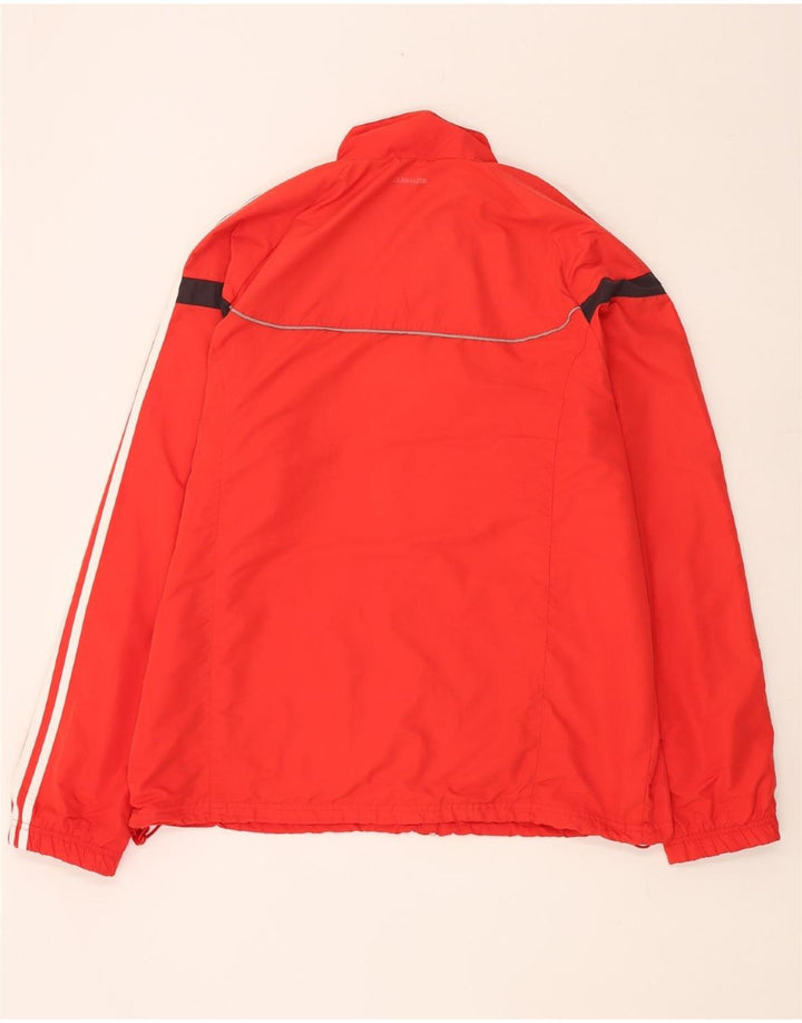 Męska kurtka przeciwdeszczowa ADIDAS UK 46/48 XL, poliester w kolorze czerwonym