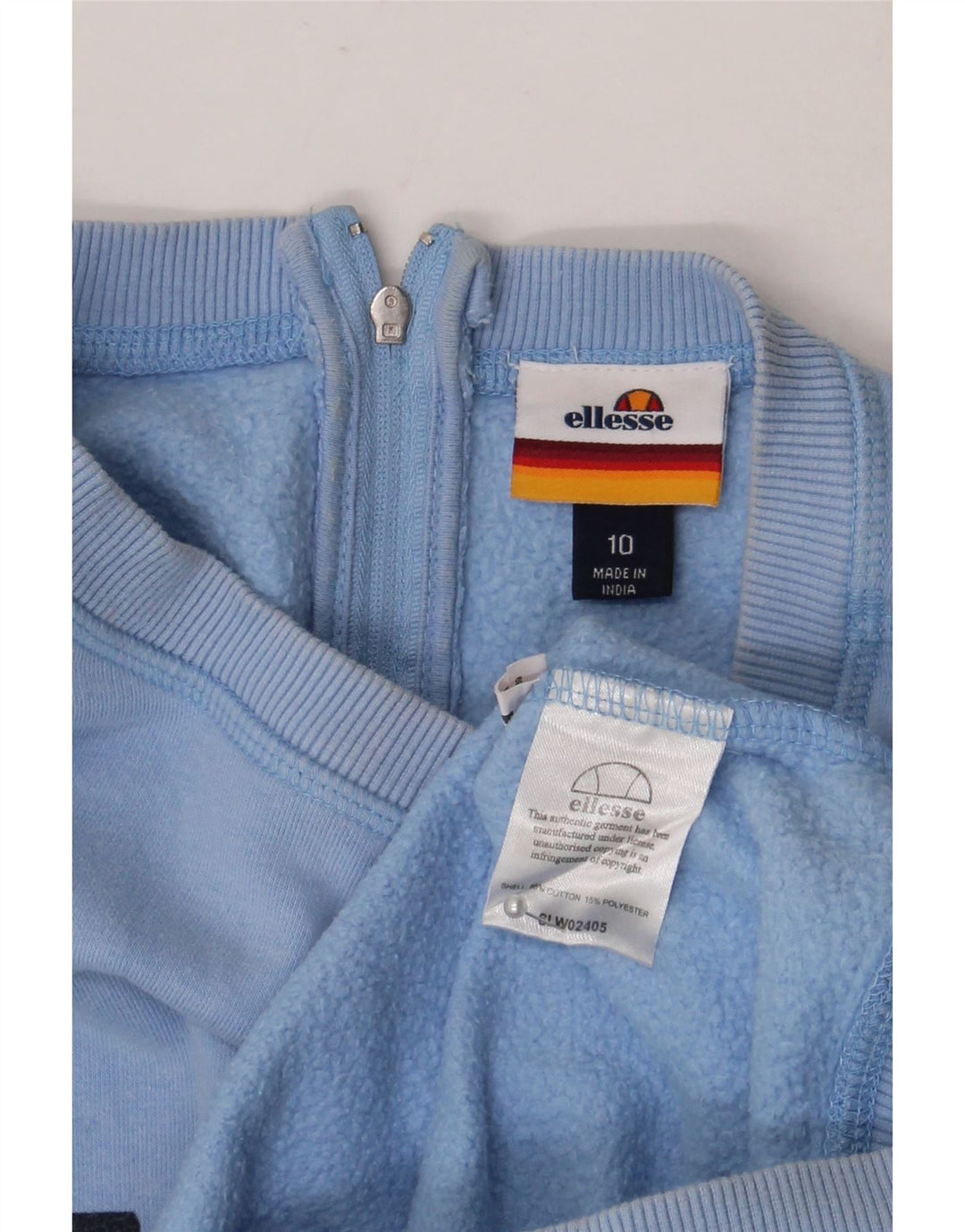 Damska bluza dresowa Ellesse z grafiką oversize, UK 10, mała, niebieska bawełna