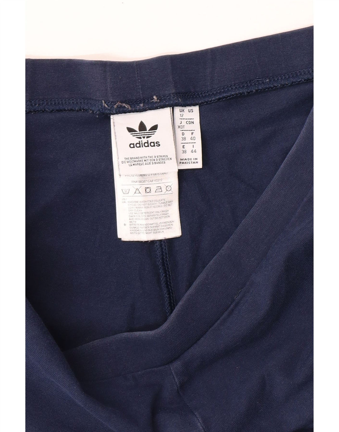 Legginsy Damskie Adidas UK 12 Średnie Granatowe Bawełniane
