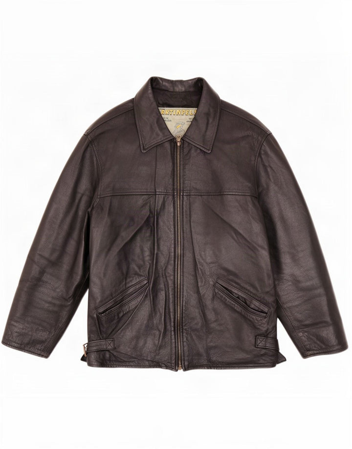 Męska kurtka skórzana vintage IT 48 Medium Black