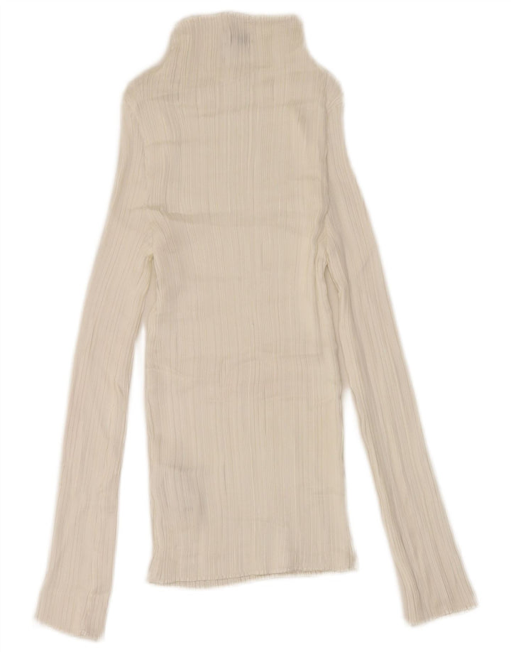 Damski top Reiss z długim rękawem, UK 6 XS, biały poliester