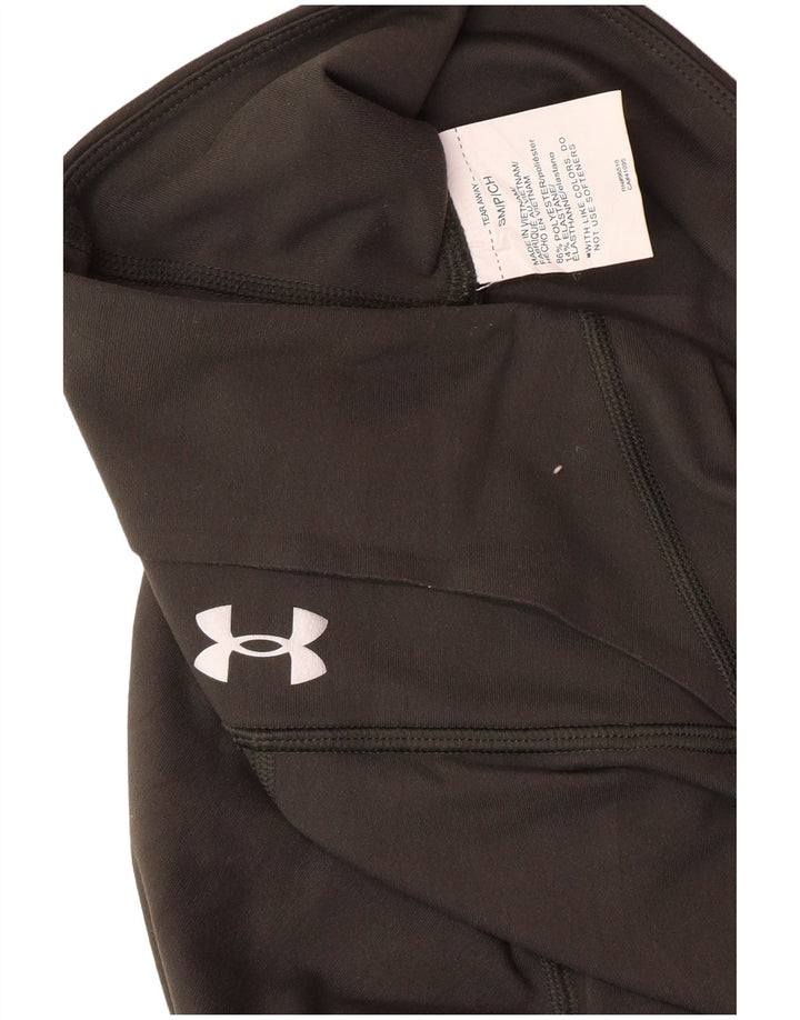 Legginsy damskie UNDER ARMOUR UK 10, małe, khaki, poliester z blokami kolorów