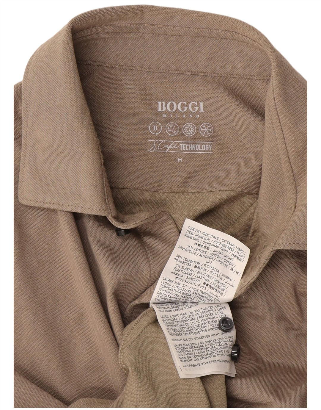 Koszula męska Boggi, średnioszara, bawełniana