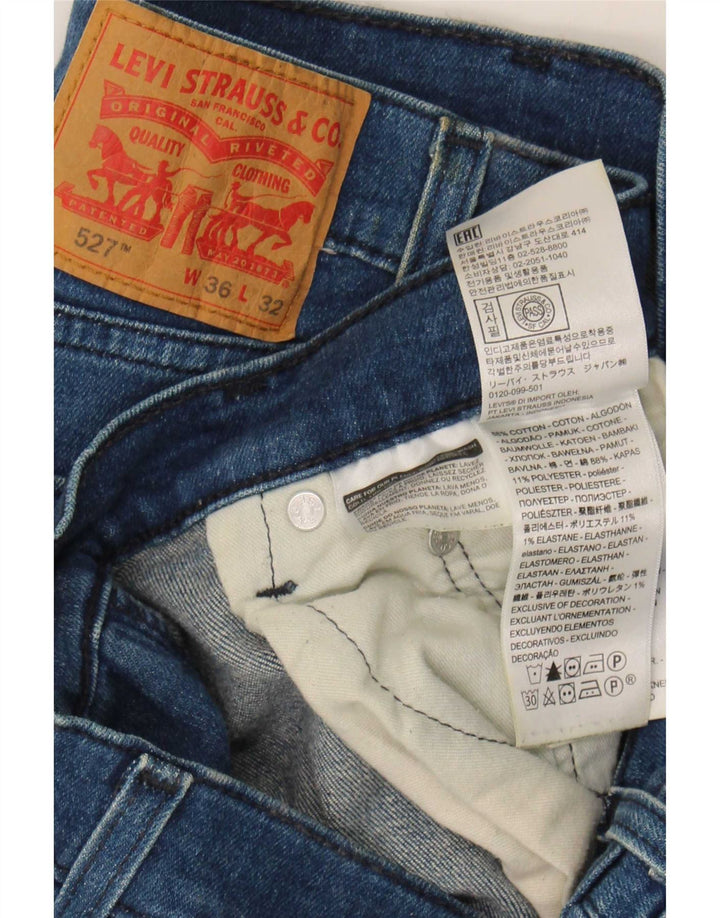 Levi's Męskie 527 Bootcut Jeans W36 L32 Niebieskie Bawełniane