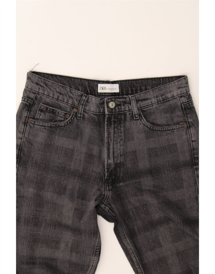 ZARA Womens Straight Jeans EU 38 Medium W30 L28 Grey Check Vintage Zara and Second-Hand Zara from Messina Hembry 