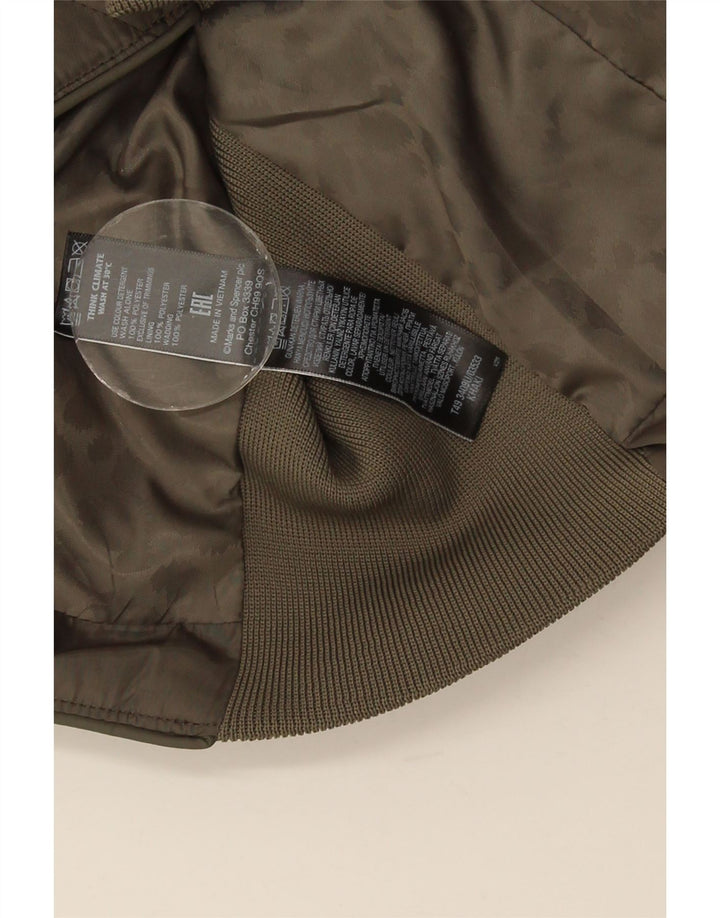 Marks & Spencer Damska pikowana kurtka UK 14, duża, khaki, poliester