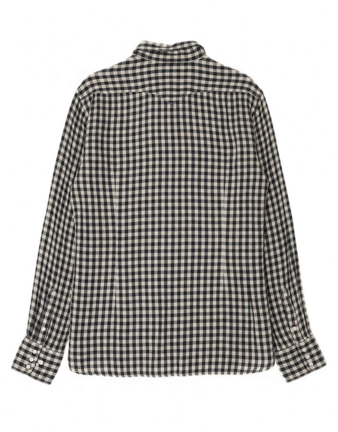 Męska koszula westernowa Stefanel, duża, granatowa, bawełniana w kratkę