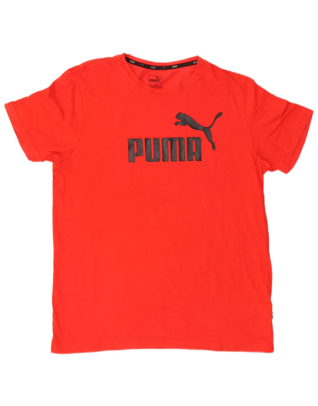 Męski T-shirt z grafiką Puma, duży, czerwony, bawełniany