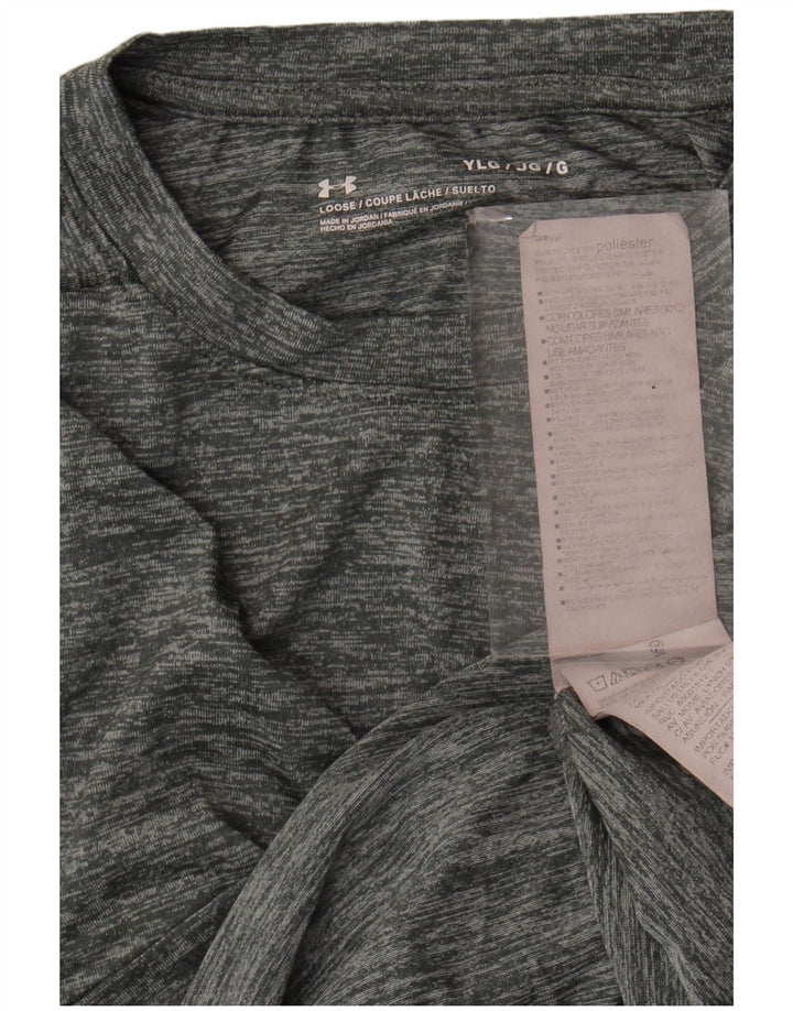 T-shirt chłopięcy Under Armour na 11-12 lat, duży, szary, nakrapiany poliester