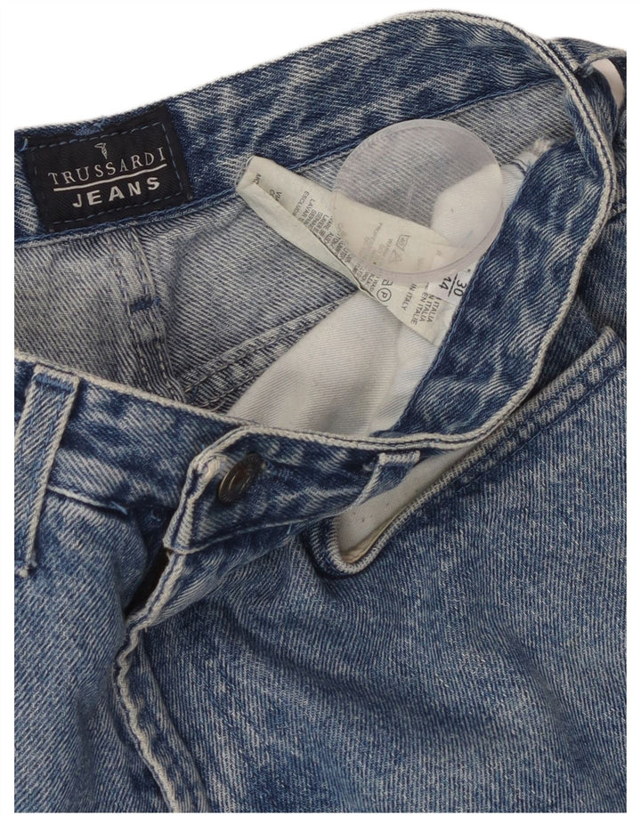 Damskie jeansy zwężane TRUSSARDI IT 44 Medium W30 L31 Niebieskie bawełniane