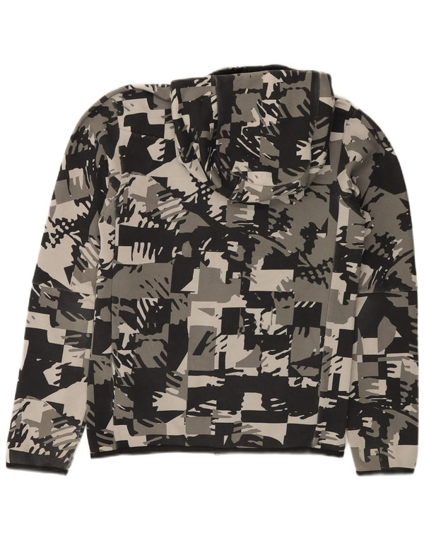 Męski sweter z kapturem i zamkiem Nike XS, szara bawełna w kamuflażu