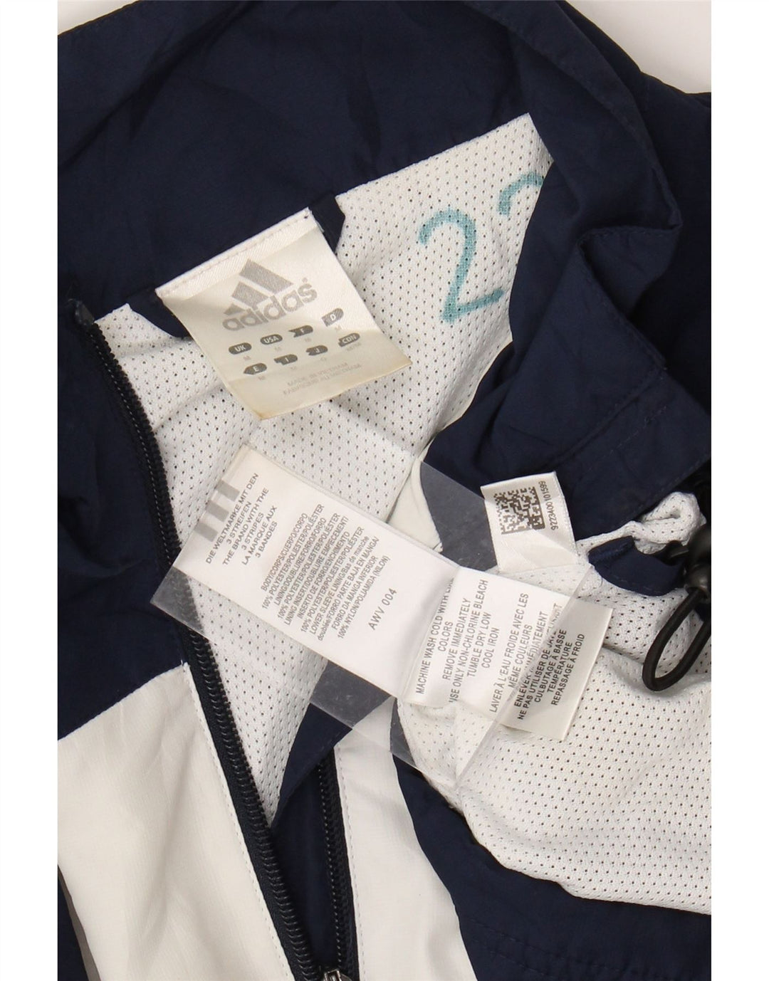 Adidas Męska kurtka dresowa Clima Proof, średni granatowy poliester