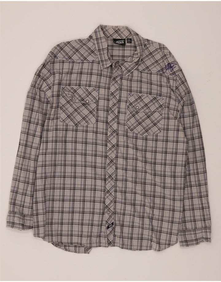 Koszula męska Vans 2XL, bawełniana, szara krata