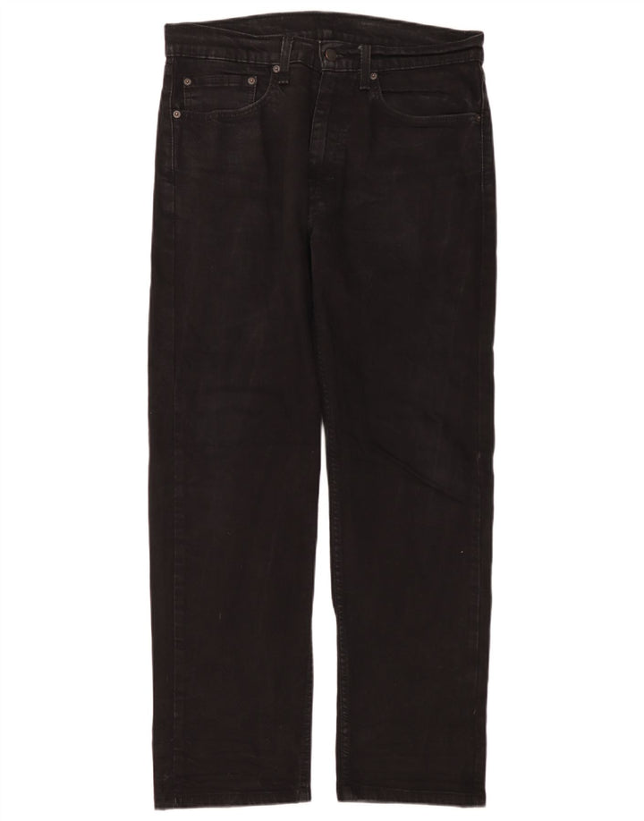 Męskie jeansy Levi's 505 Straight W34 L30 Czarna bawełna