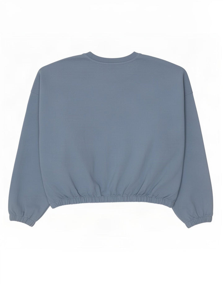 Damska bluza Adidas Crop Oversized Sweter UK 8 Small Blue Cotton