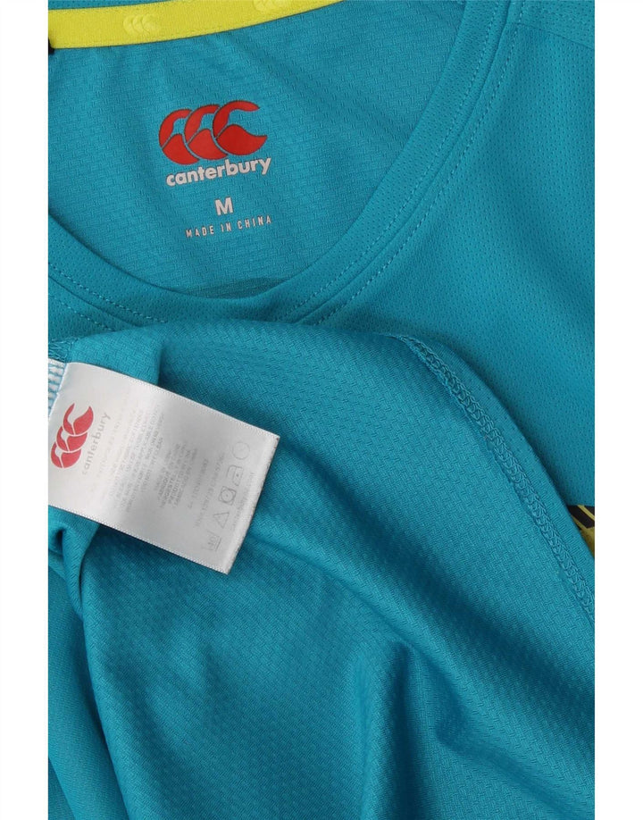 Męski T-shirt z grafiką Canterbury, średni niebieski poliester