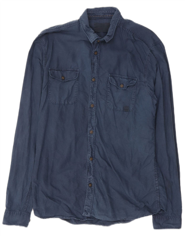 Koszula męska Jack & Jones, duża, granatowa, bawełniana
