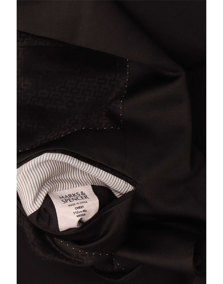 Marks & Spencer Męska marynarka zapinana na 1 guzik UK 44 XL Czarna nowa wełna