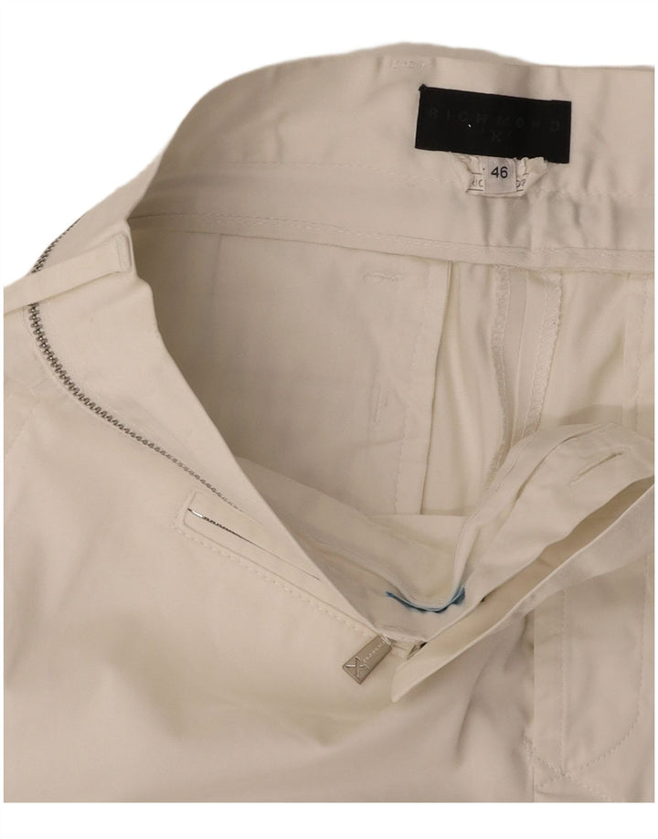 Proste spodnie damskie RICHMOND IT 46 duże W32 L31 białe