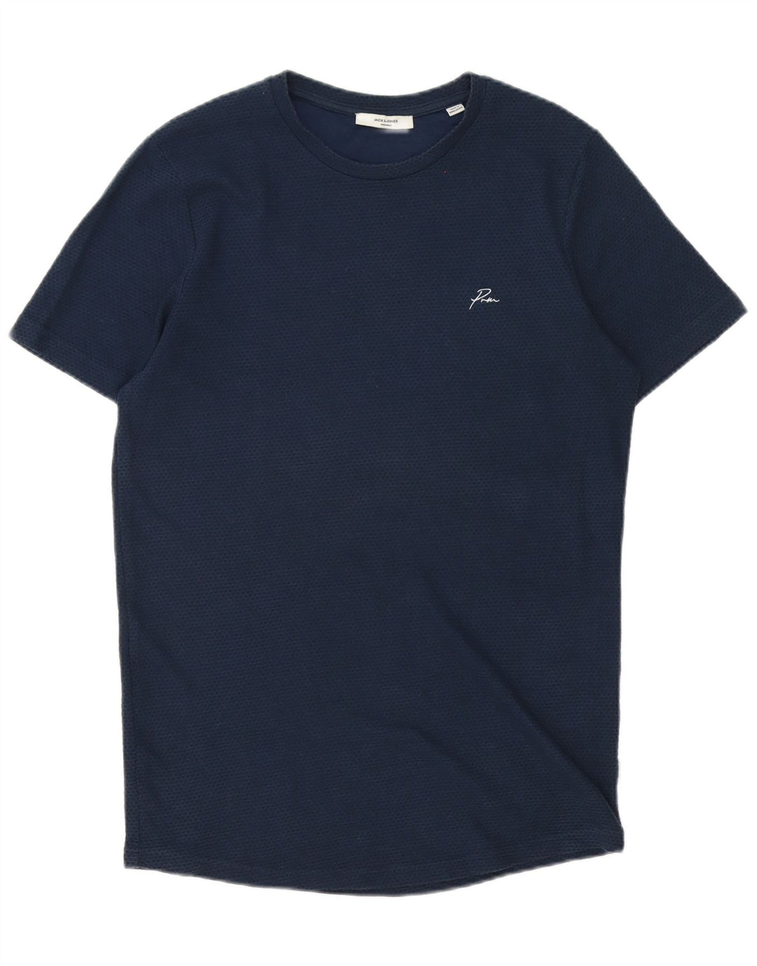 T-shirt męski Jack & Jones, średni, granatowy, bawełniany w cętki