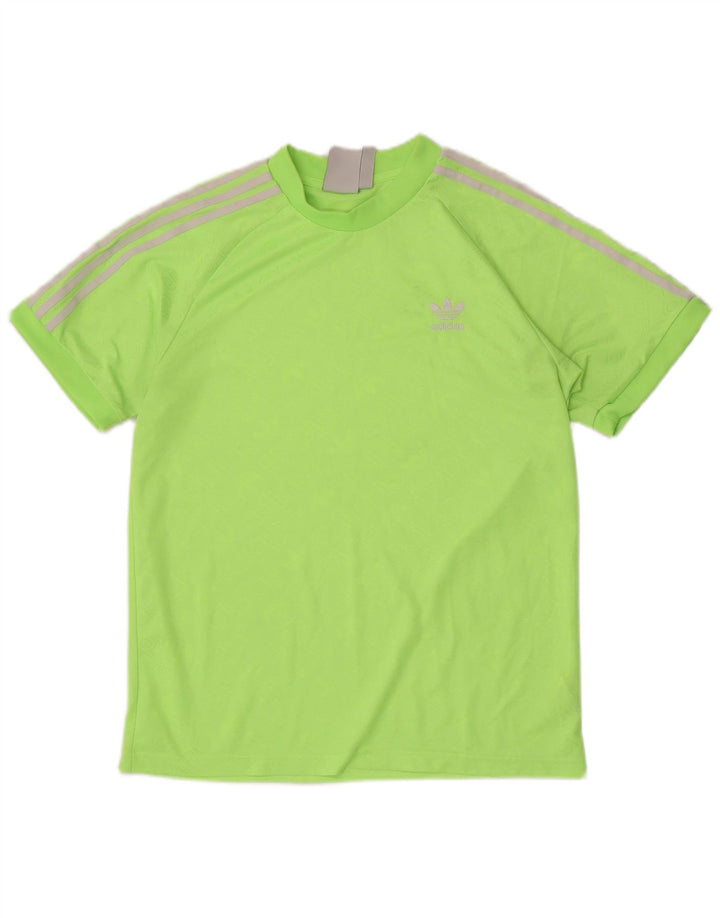 Męska koszulka z grafiką Adidas Top, średni zielony poliester