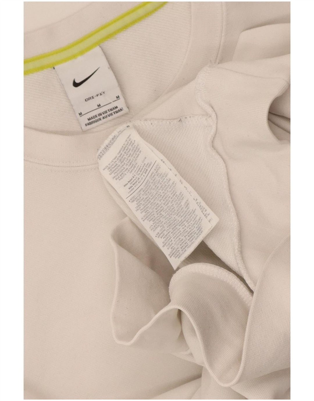 Męska bluza dresowa Nike Dri Fit, średnia biała bawełna
