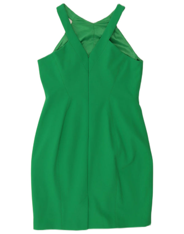 KAREN MILLEN Womens Sleeveless Bodycon Dress UK 14 Large Green Polyamide