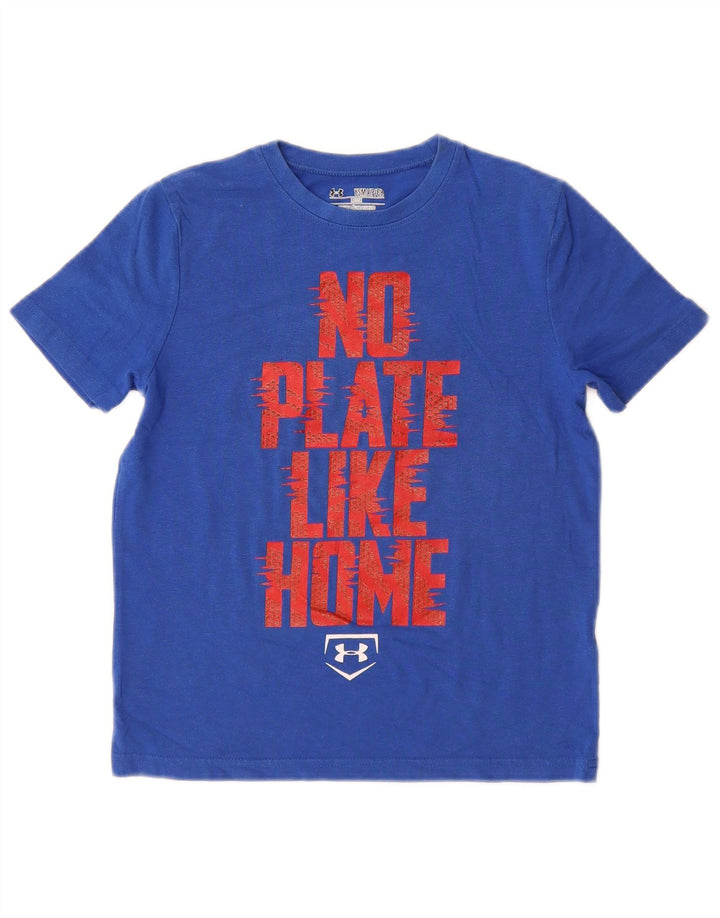 UNDER ARMOUR Chłopięcy T-shirt z grafiką Heat Gear 7-8 lat, mały, niebieski