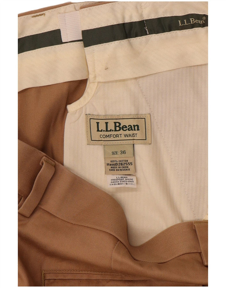 L.L.BEAN Męskie spodnie typu chino Comfort Fit W36 L31 Beżowa bawełna
