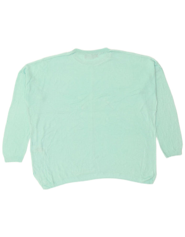 Marks & Spencer Damski sweter z okrągłym dekoltem, UK 16, duży, turkusowy