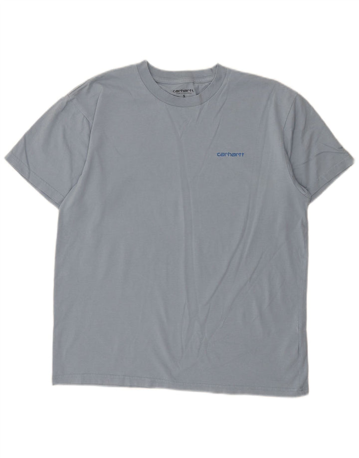 T-shirt męski Carhartt, mały, niebieski, bawełniany
