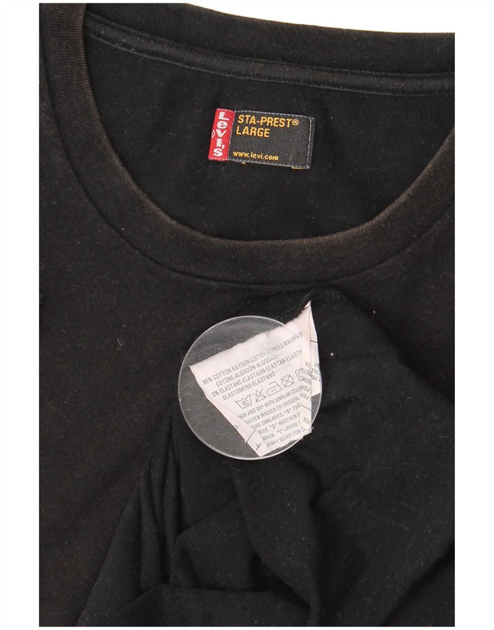 Męski T-shirt LEVI'S, duży, czarny, bawełniany
